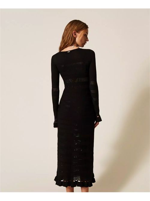 Abito lungo in maglia con volant TWINSET | TP3080/00006